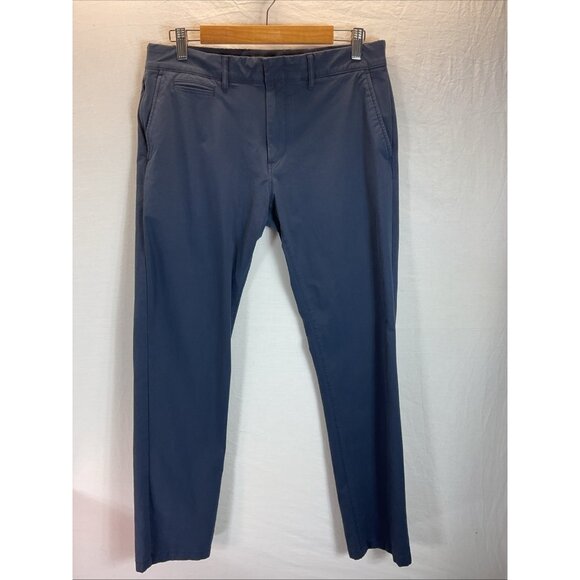 J Crew Tech Pants chino Mens Size 34x32 Performance‎ 484 Slim office navy blue - Picture 1 of 10
